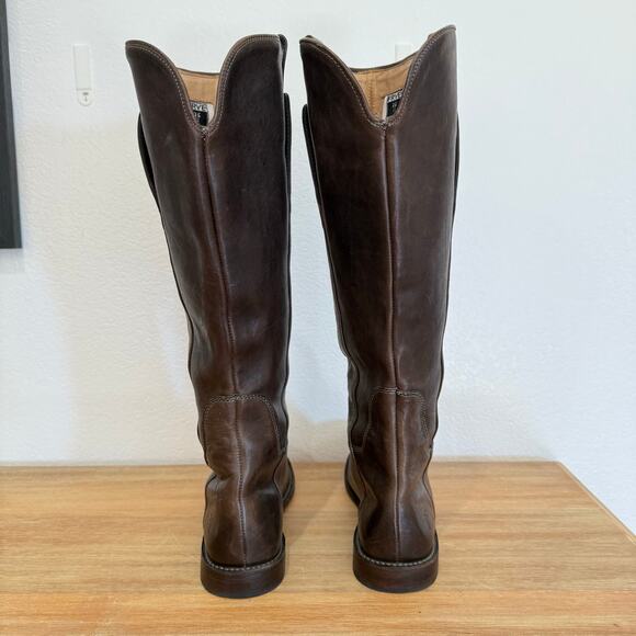 Frye Paige Tall Riding Knee High Boots Women's Brown Leather Size 9 - Picture 7 of 16